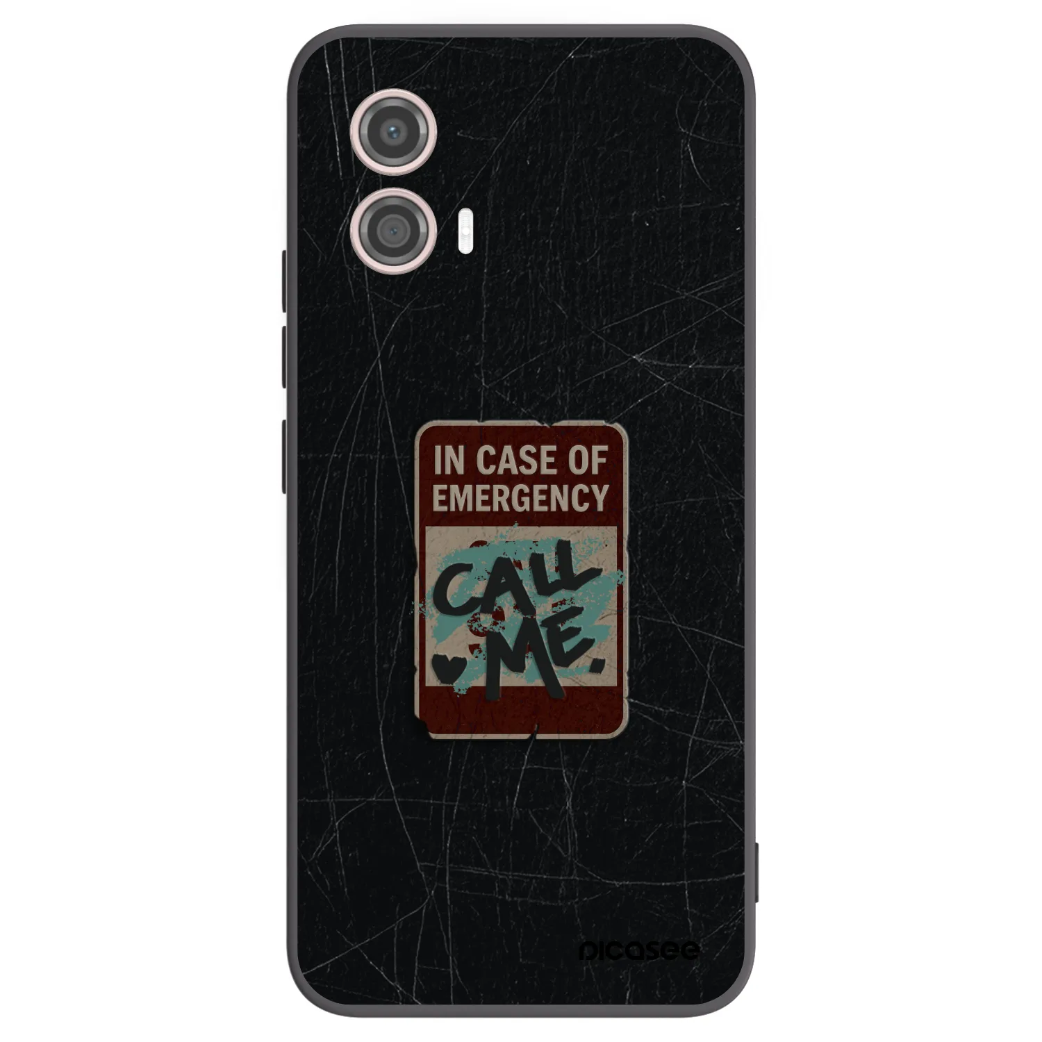 Picasee fekete szilikon tok az alábbi mobiltelefonokra Motorola Moto G53 5G - EMERGENCY