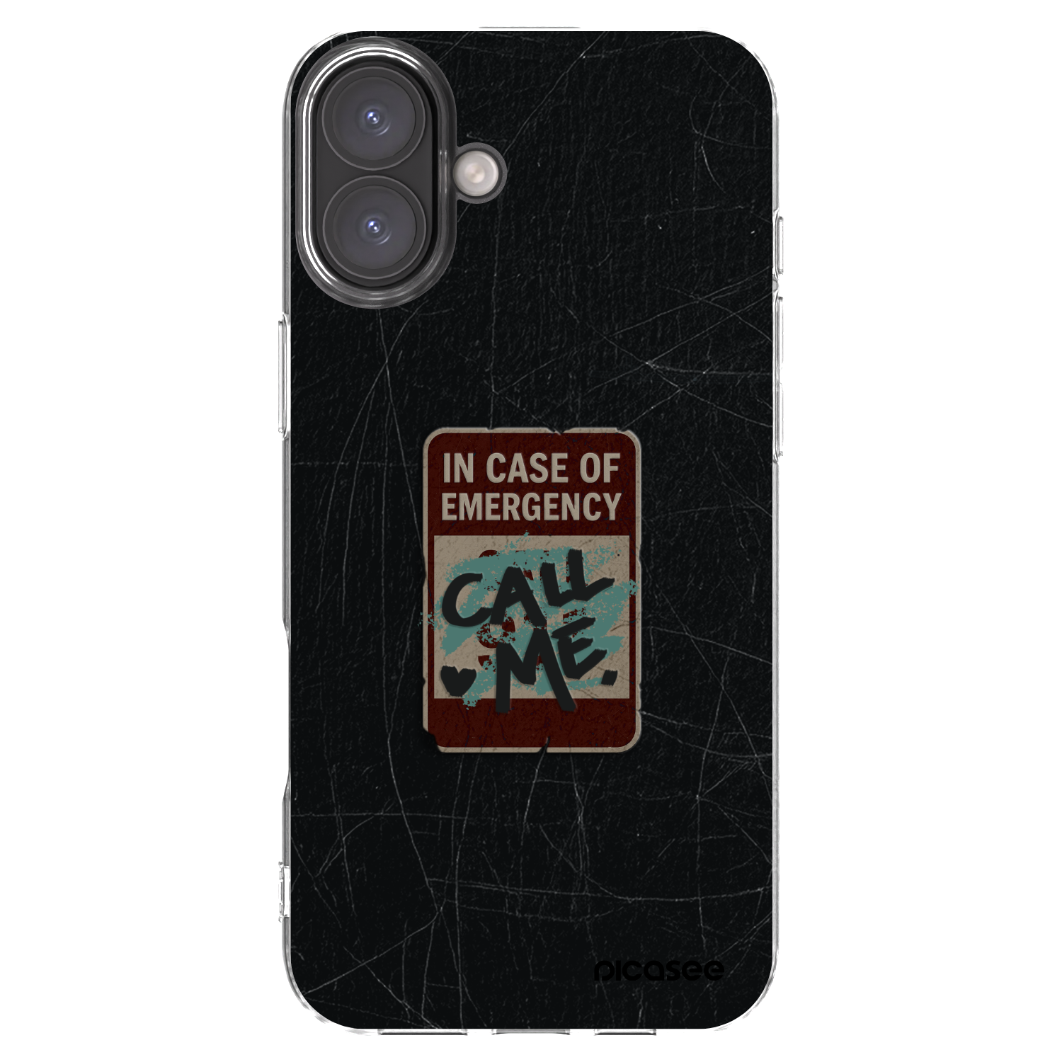 Picasee átlátszó szilikon tok az alábbi mobiltelefonokra Apple iPhone 16 Plus - EMERGENCY