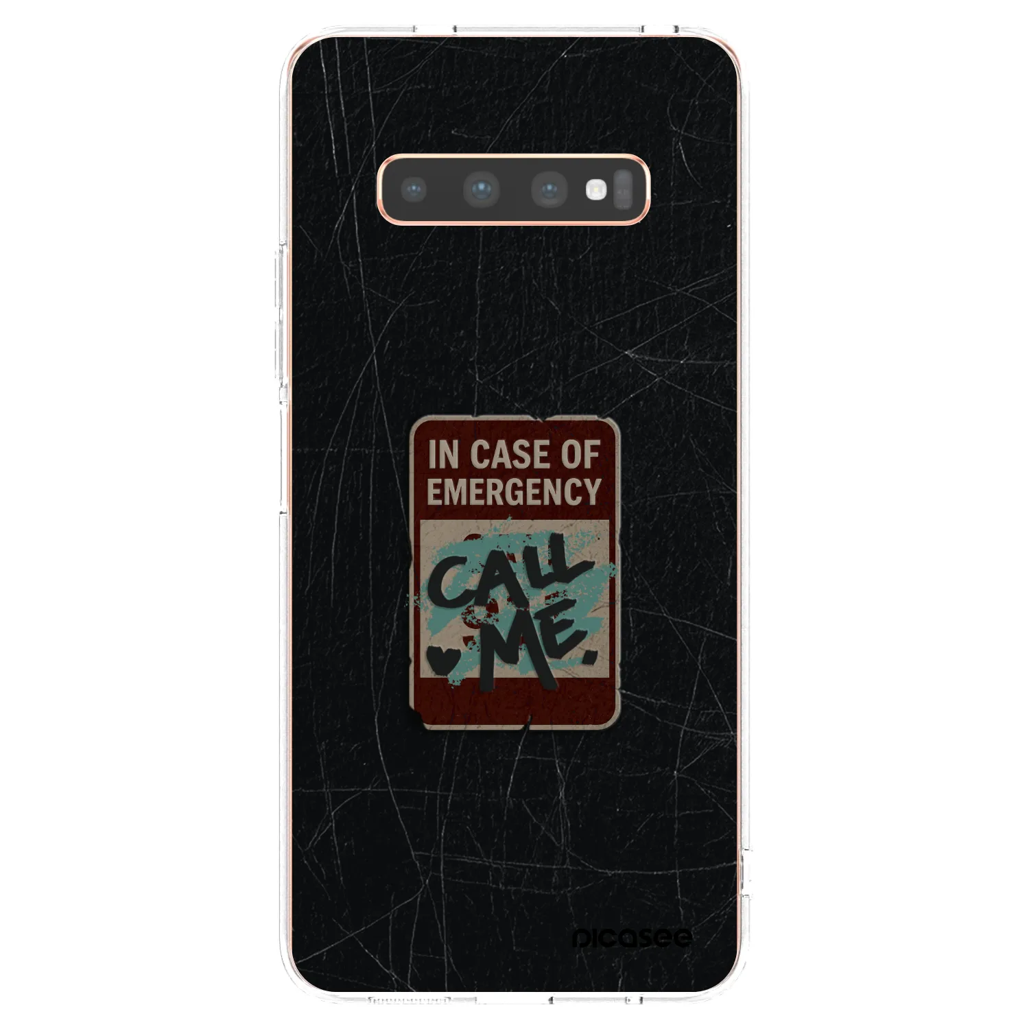 Picasee átlátszó szilikon tok az alábbi mobiltelefonokra Samsung Galaxy S10 Plus G975 - EMERGENCY