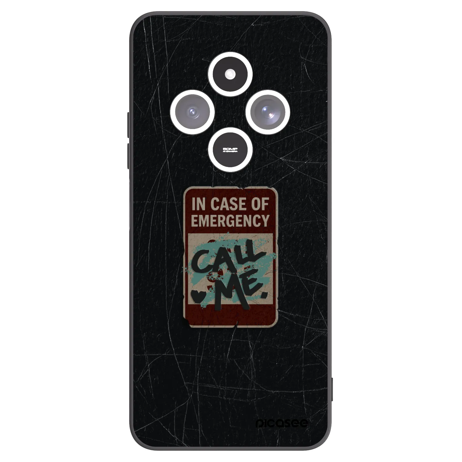 Picasee fekete szilikon tok az alábbi mobiltelefonokra Xiaomi Redmi 14C - EMERGENCY