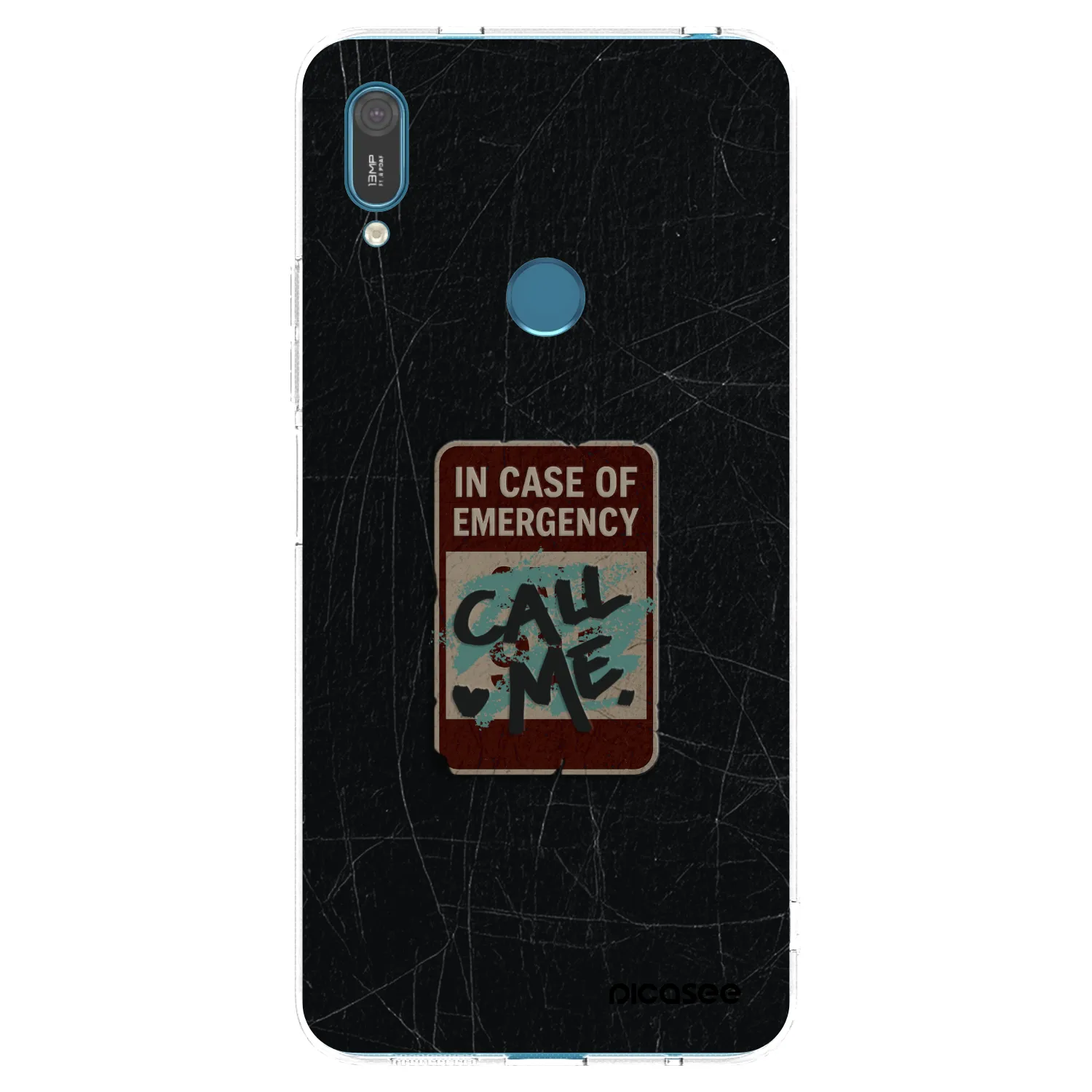 Picasee átlátszó szilikon tok az alábbi mobiltelefonokra Huawei Y7 2019 - EMERGENCY