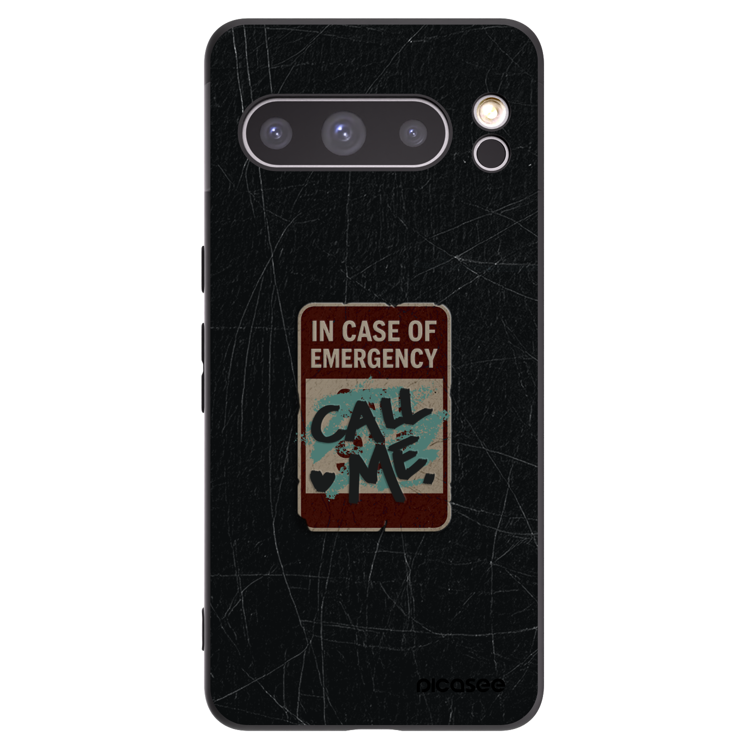 Picasee fekete szilikon tok az alábbi mobiltelefonokra Google Pixel 8 Pro - EMERGENCY