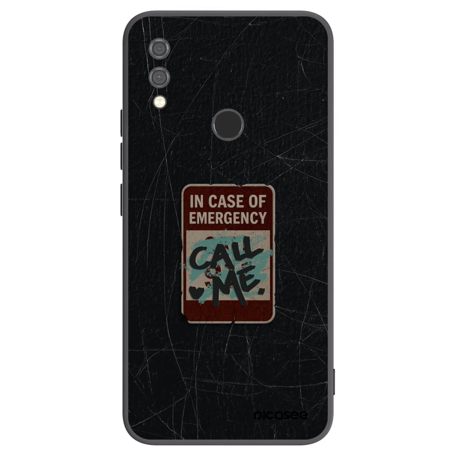 Picasee fekete szilikon tok az alábbi mobiltelefonokra Xiaomi Redmi Note 7 - EMERGENCY