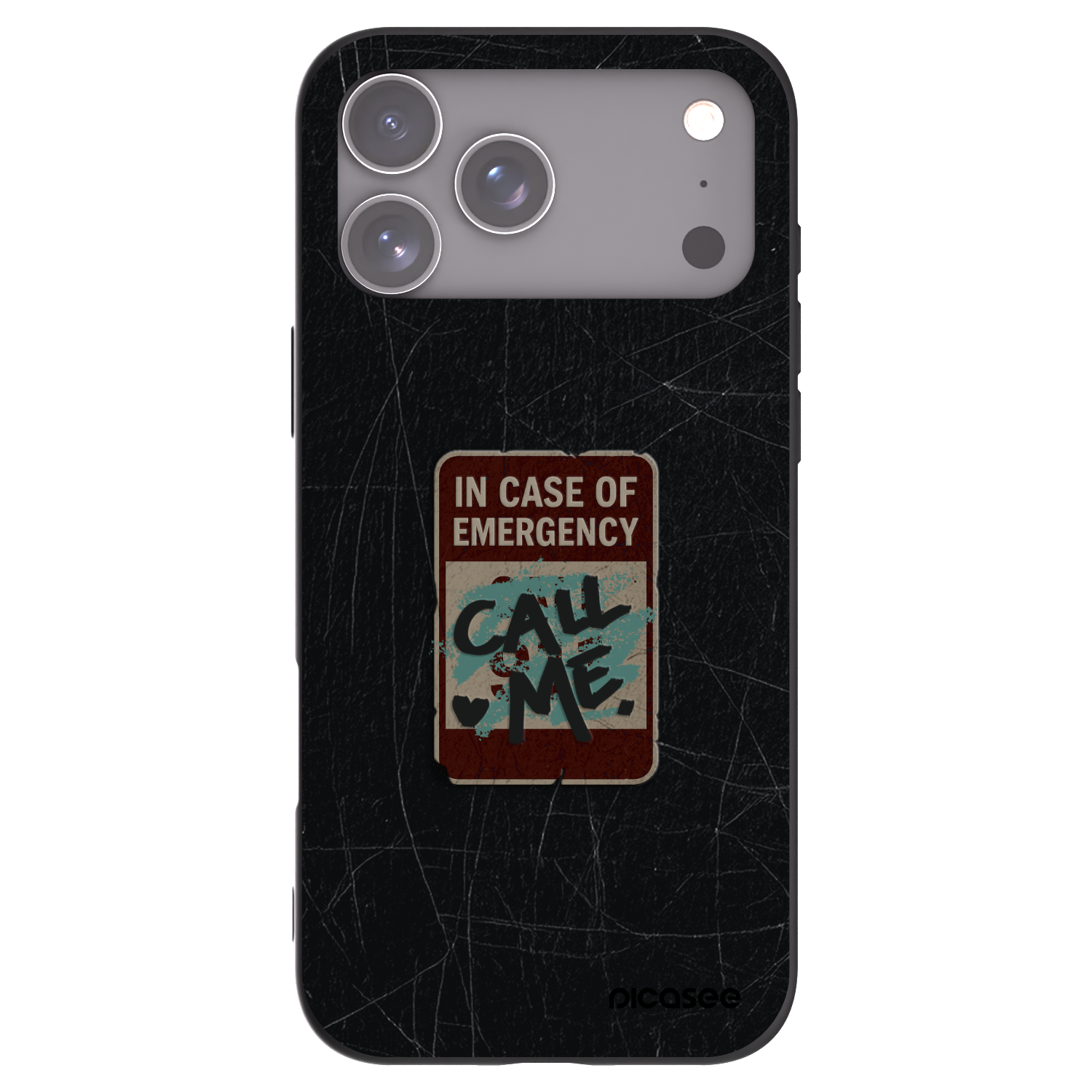 Picasee fekete szilikon tok az alábbi mobiltelefonokra Apple iPhone 17 Pro Max - EMERGENCY