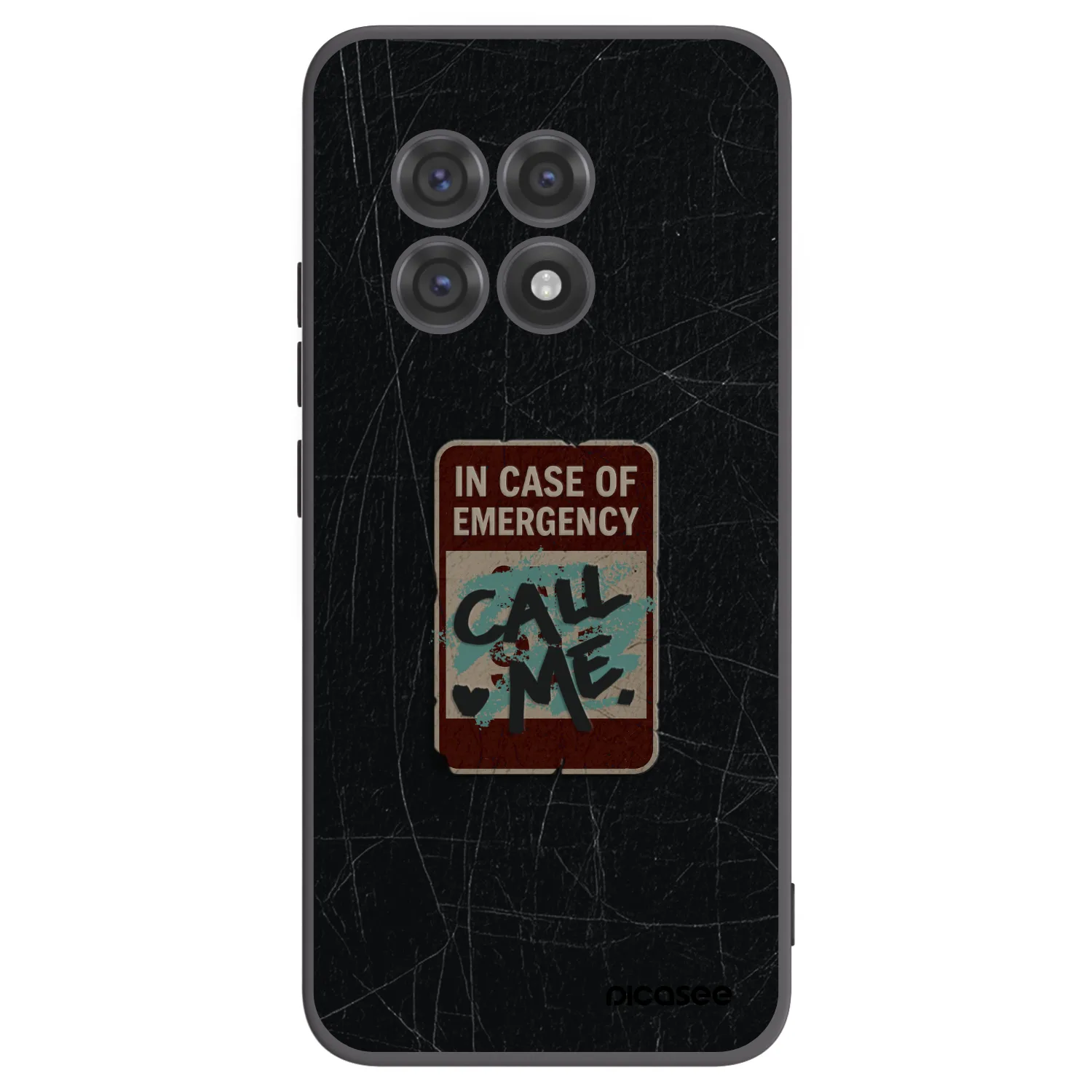 Picasee fekete szilikon tok az alábbi mobiltelefonokra OnePlus 13R 5G - EMERGENCY