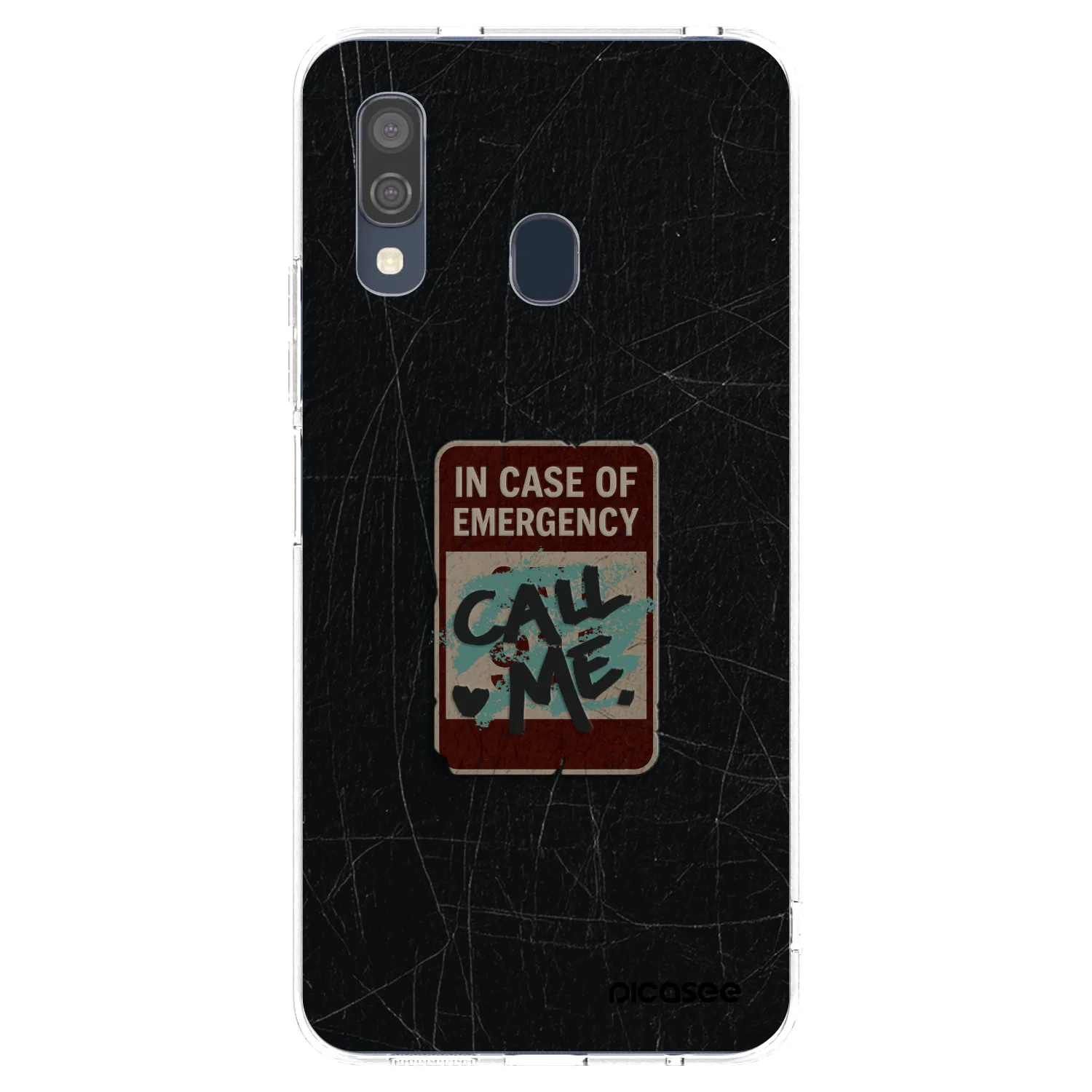 Picasee átlátszó szilikon tok az alábbi mobiltelefonokra Samsung Galaxy A40 A405F - EMERGENCY
