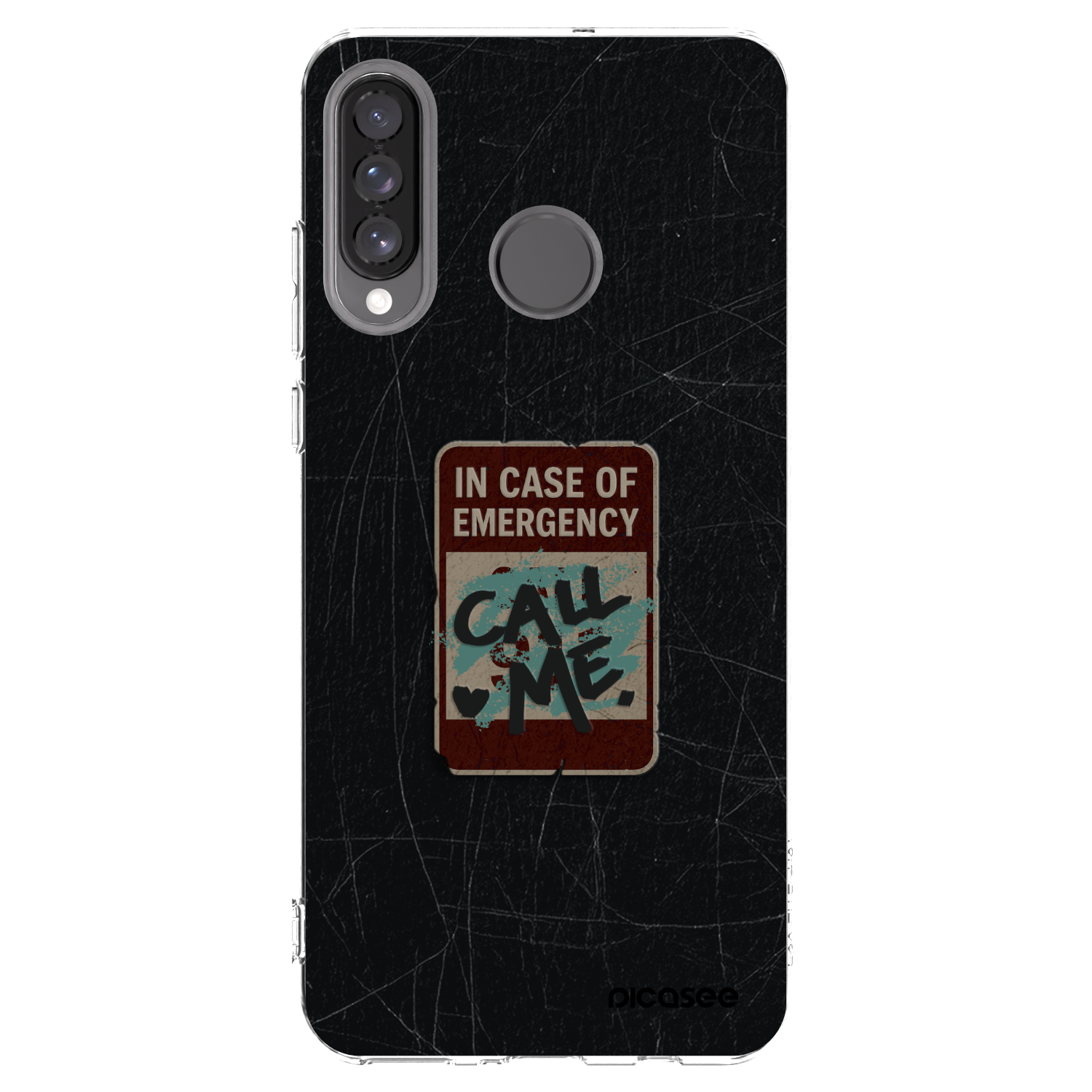 Picasee átlátszó szilikon tok az alábbi mobiltelefonokra Huawei P30 Lite - EMERGENCY