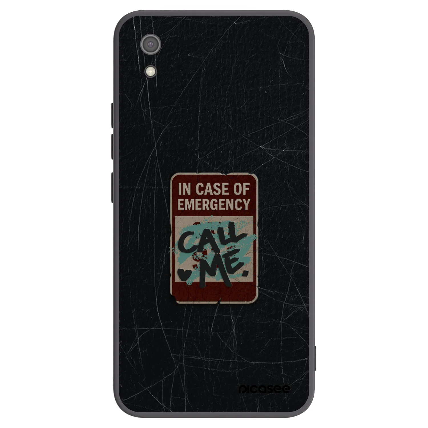 Picasee fekete szilikon tok az alábbi mobiltelefonokra Xiaomi Redmi 7A - EMERGENCY