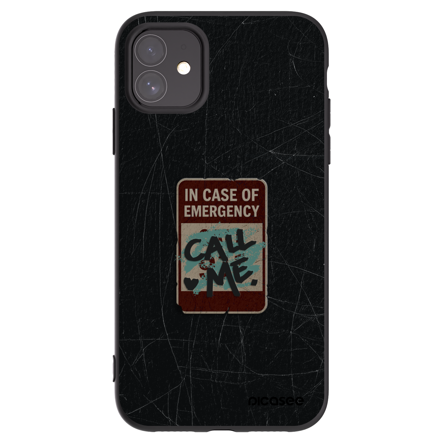 Picasee fekete szilikon tok az alábbi mobiltelefonokra Apple iPhone 11 - EMERGENCY
