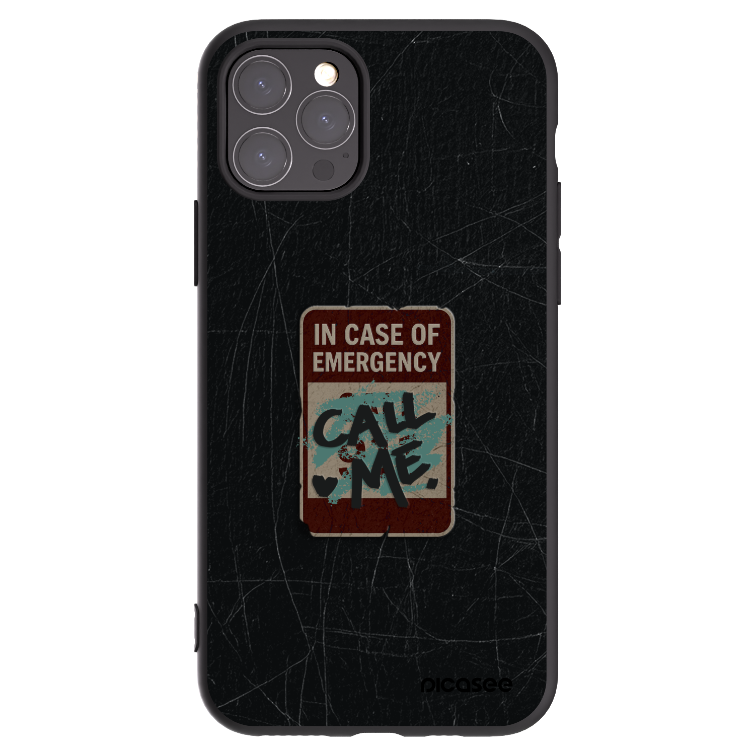 Picasee fekete szilikon tok az alábbi mobiltelefonokra Apple iPhone 11 Pro - EMERGENCY
