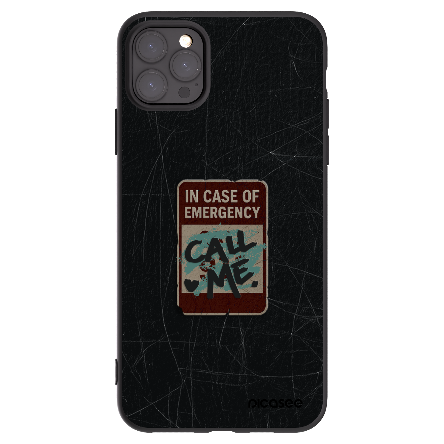 Picasee fekete szilikon tok az alábbi mobiltelefonokra Apple iPhone 11 Pro Max - EMERGENCY