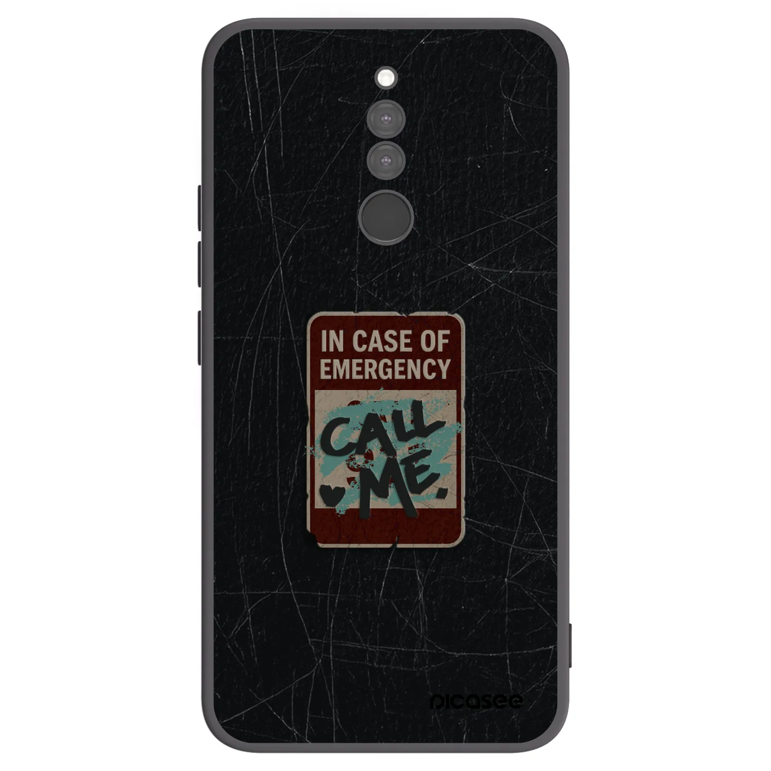 Picasee fekete szilikon tok az alábbi mobiltelefonokra Xiaomi Redmi 8 - EMERGENCY