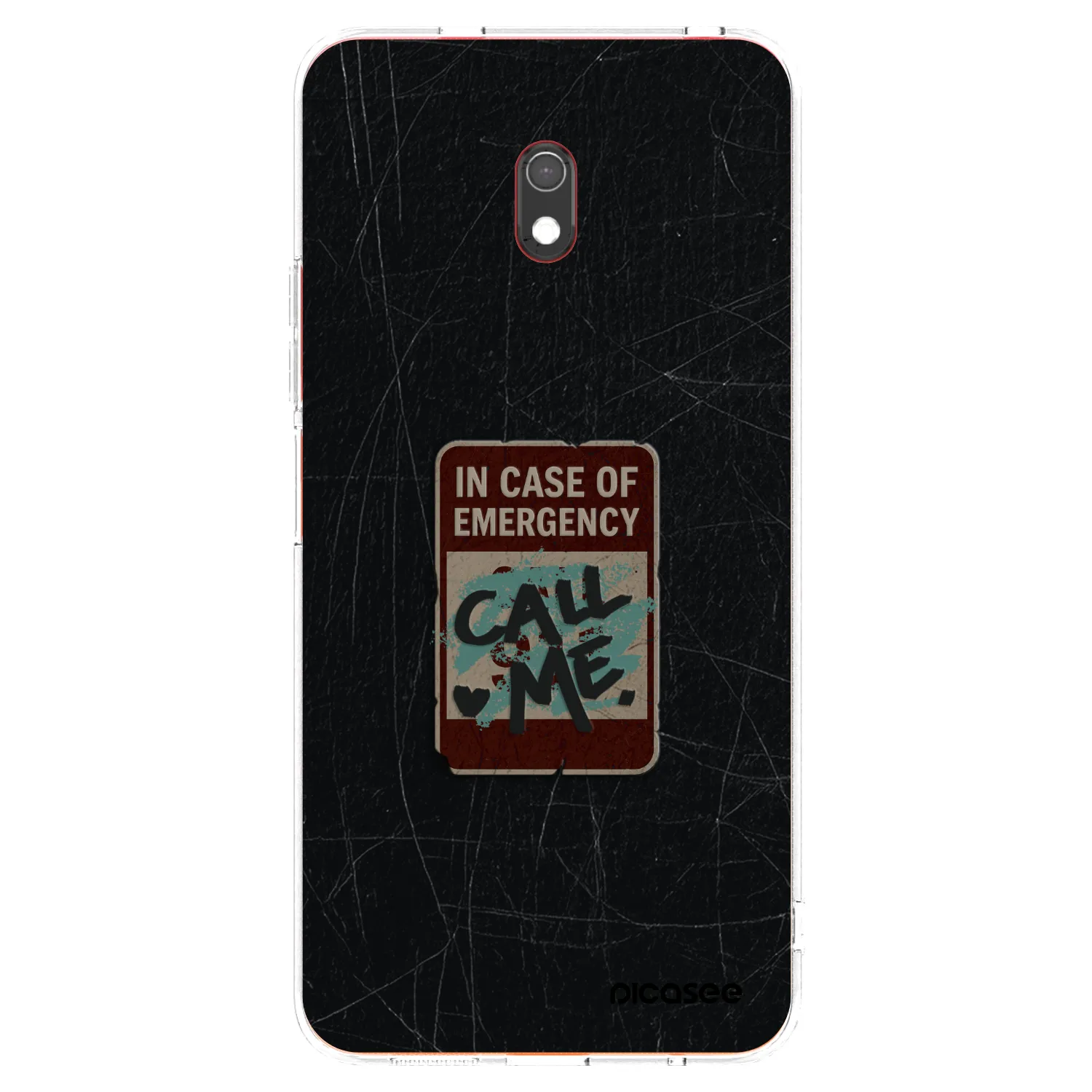 Picasee átlátszó szilikon tok az alábbi mobiltelefonokra Xiaomi Redmi 8A - EMERGENCY