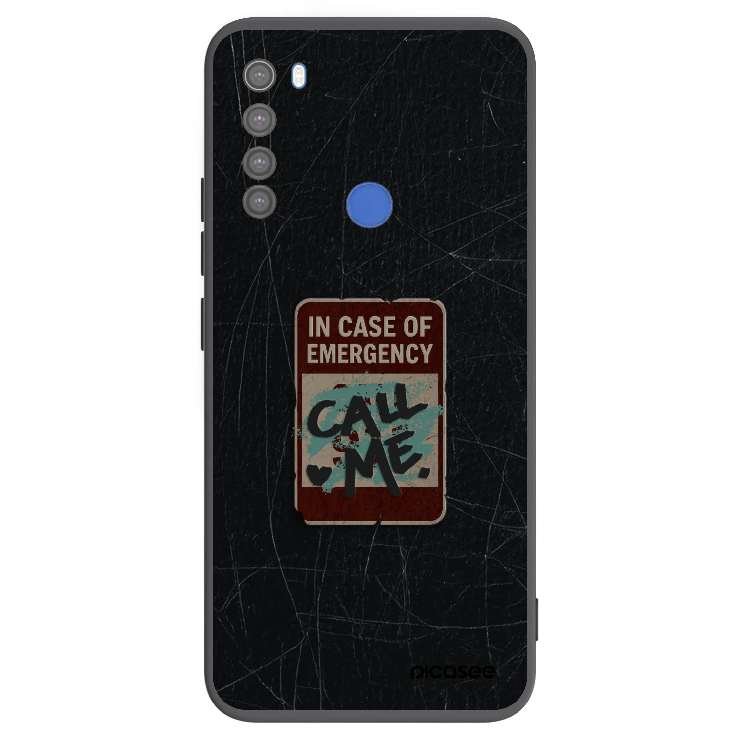 Picasee fekete szilikon tok az alábbi mobiltelefonokra Xiaomi Redmi Note 8T - EMERGENCY