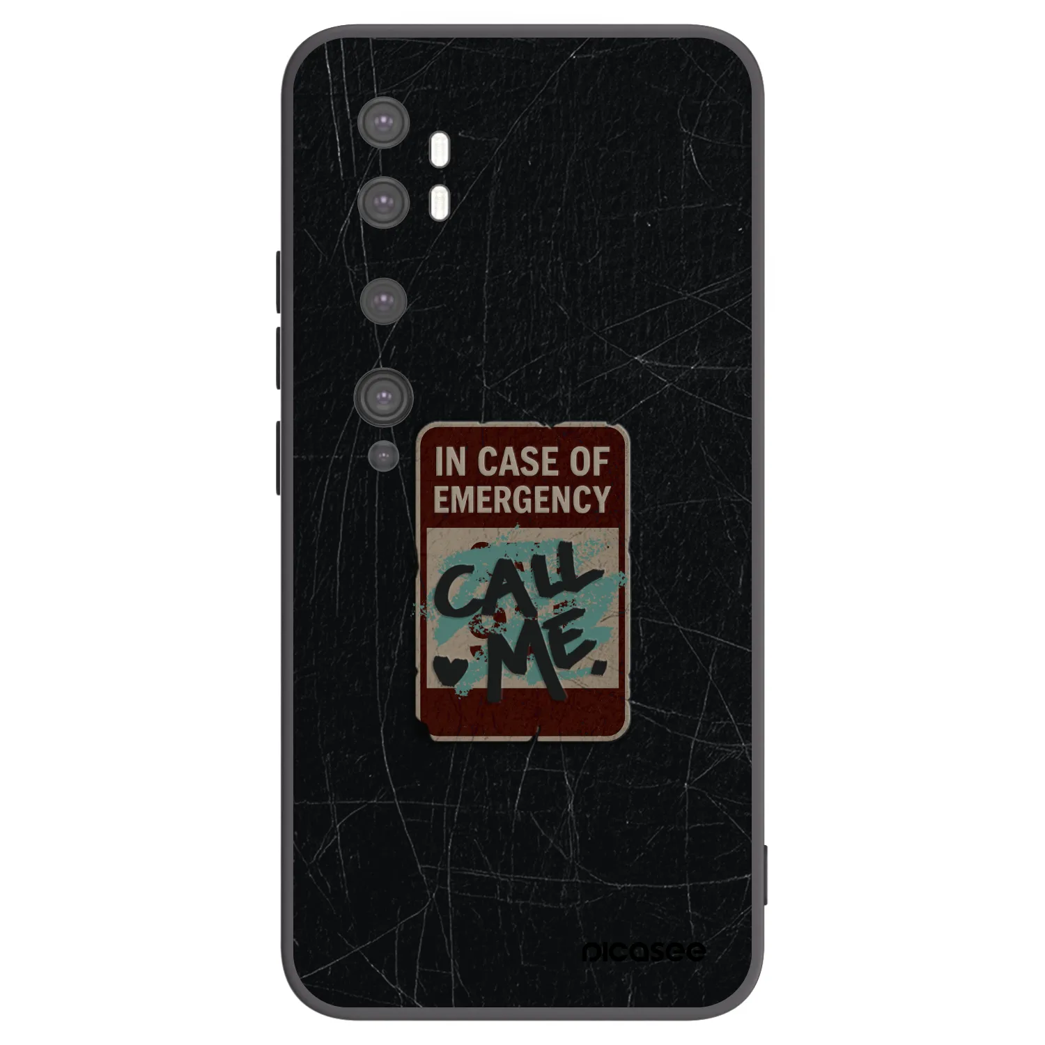 Picasee fekete szilikon tok az alábbi mobiltelefonokra Xiaomi Mi Note 10 (Pro) - EMERGENCY