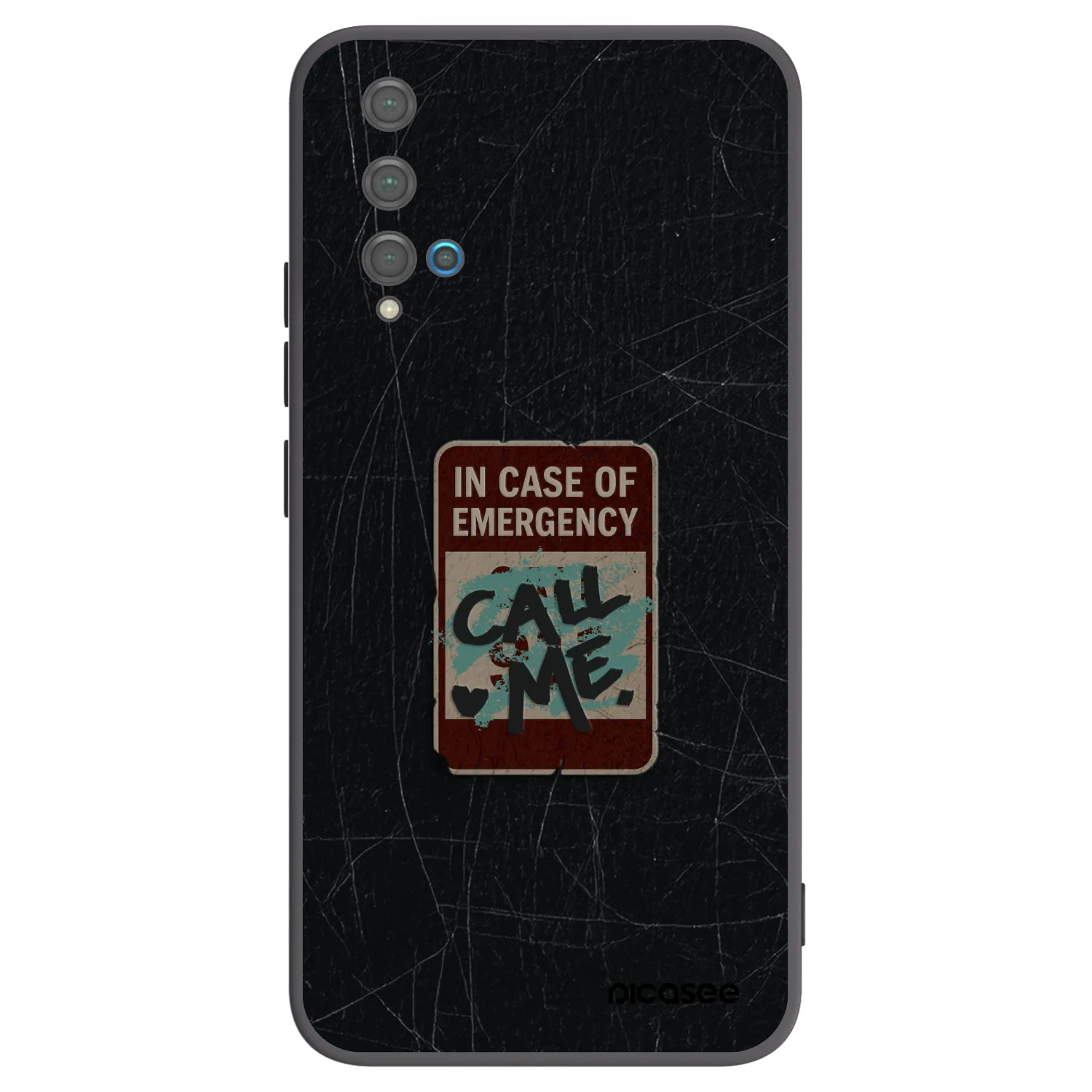 Picasee fekete szilikon tok az alábbi mobiltelefonokra Huawei Nova 5T - EMERGENCY