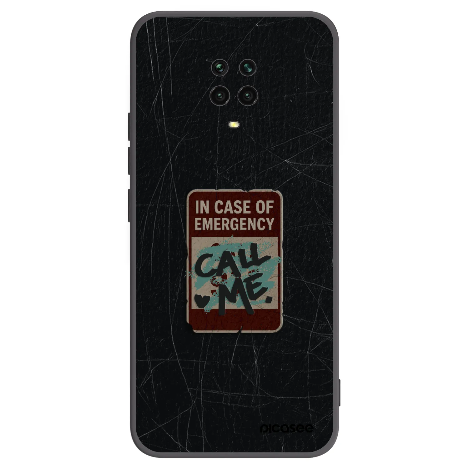 Picasee fekete szilikon tok az alábbi mobiltelefonokra Xiaomi Redmi Note 9 Pro - EMERGENCY