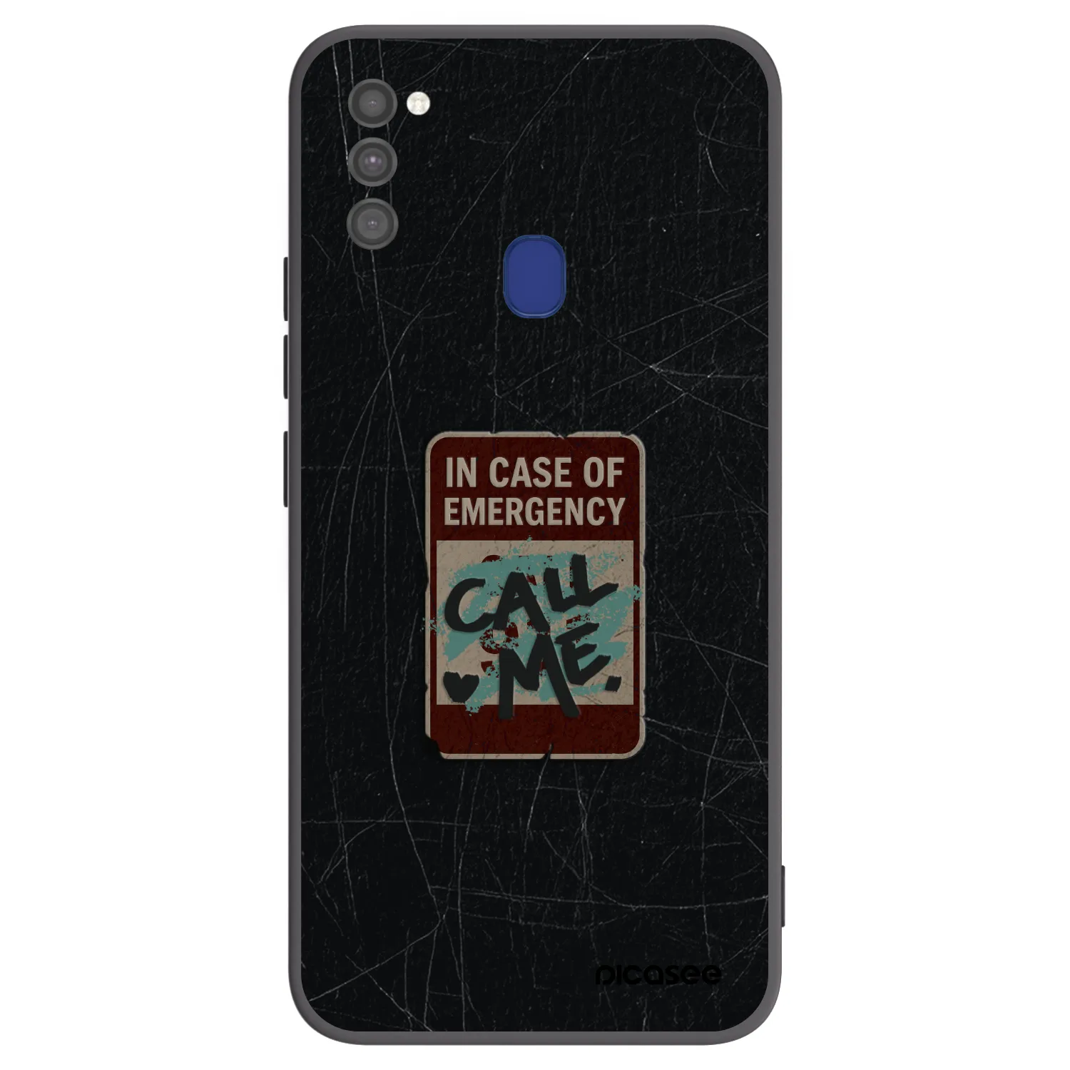 Picasee fekete szilikon tok az alábbi mobiltelefonokra Samsung Galaxy M21 M215F - EMERGENCY