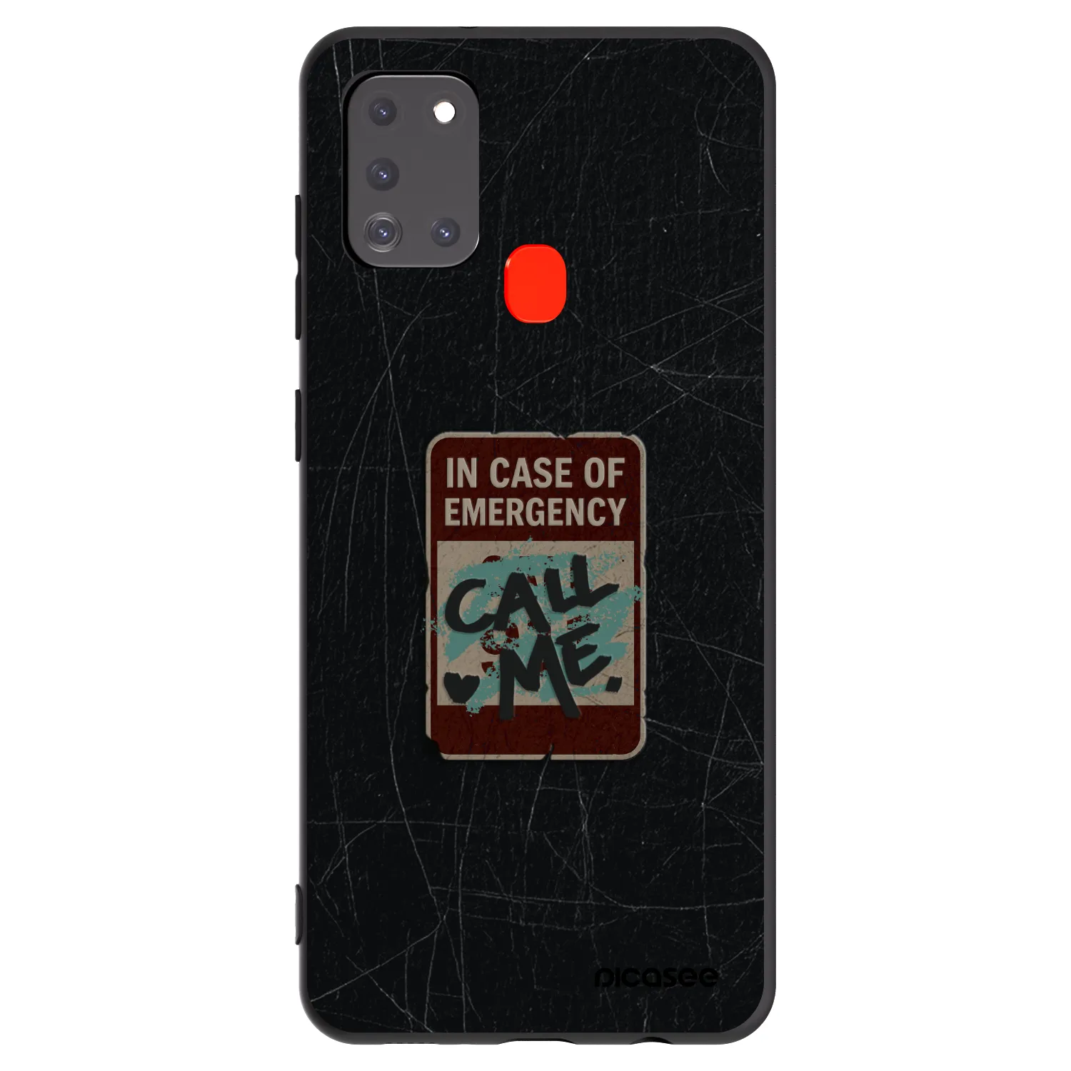 Picasee fekete szilikon tok az alábbi mobiltelefonokra Samsung Galaxy A21s - EMERGENCY
