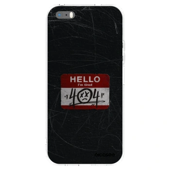 Picasee átlátszó szilikon tok az alábbi mobiltelefonokra Apple iPhone 5/5S/SE - HELLO 404