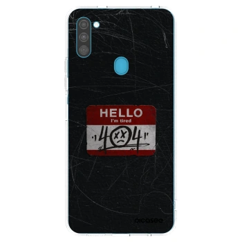 Picasee átlátszó szilikon tok az alábbi mobiltelefonokra Samsung Galaxy M11 - HELLO 404