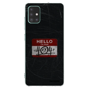 Picasee átlátszó szilikon tok az alábbi mobiltelefonokra Samsung Galaxy M51 M515F - HELLO 404