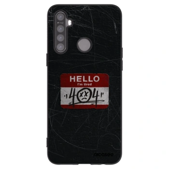 Picasee fekete szilikon tok az alábbi mobiltelefonokra Realme 6i - HELLO 404