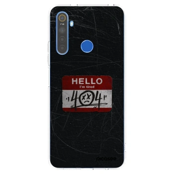 Picasee átlátszó szilikon tok az alábbi mobiltelefonokra Realme 5 - HELLO 404