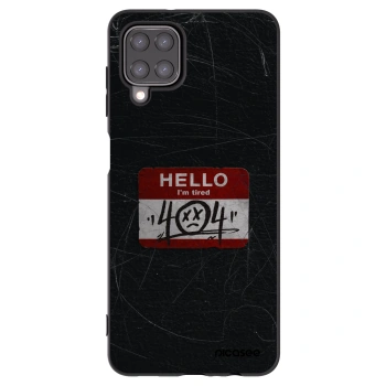 Picasee fekete szilikon tok az alábbi mobiltelefonokra Samsung Galaxy A12 A125F - HELLO 404