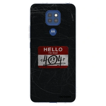 Picasee átlátszó szilikon tok az alábbi mobiltelefonokra Motorola Moto G9 Play - HELLO 404