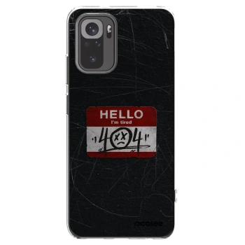 Picasee átlátszó szilikon tok az alábbi mobiltelefonokra Xiaomi Redmi Note 10 - HELLO 404