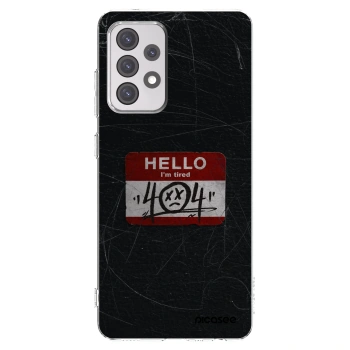 Picasee átlátszó szilikon tok az alábbi mobiltelefonokra Samsung Galaxy A52 5G A525F - HELLO 404