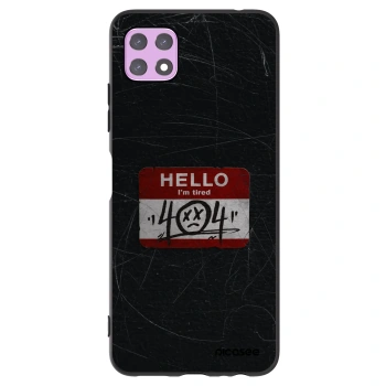 Picasee fekete szilikon tok az alábbi mobiltelefonokra Samsung Galaxy A22 A226B 5G - HELLO 404