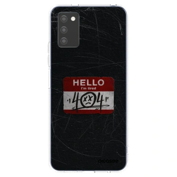 Picasee átlátszó szilikon tok az alábbi mobiltelefonokra Samsung Galaxy A02s A025G - HELLO 404