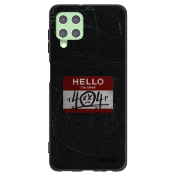 Picasee fekete szilikon tok az alábbi mobiltelefonokra Samsung Galaxy A22 A225F 4G - HELLO 404