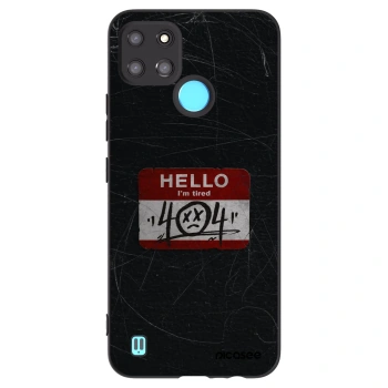 Picasee fekete szilikon tok az alábbi mobiltelefonokra Realme C21Y - HELLO 404