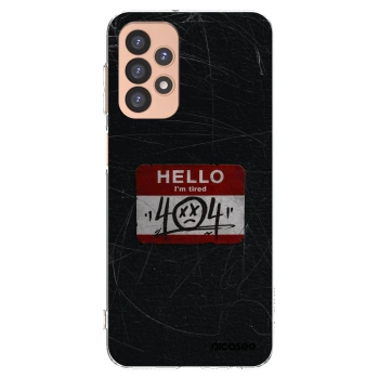 Picasee átlátszó szilikon tok az alábbi mobiltelefonokra Samsung Galaxy A23 A236B 5G - HELLO 404
