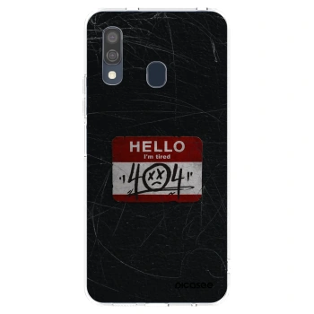 Picasee átlátszó szilikon tok az alábbi mobiltelefonokra Samsung Galaxy A40 A405F - HELLO 404