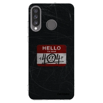 Picasee átlátszó szilikon tok az alábbi mobiltelefonokra Huawei P30 Lite - HELLO 404