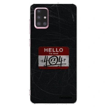 Picasee átlátszó szilikon tok az alábbi mobiltelefonokra Samsung Galaxy A71 A715F - HELLO 404
