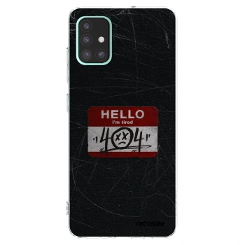 Picasee átlátszó szilikon tok az alábbi mobiltelefonokra Samsung Galaxy A51 A515F - HELLO 404