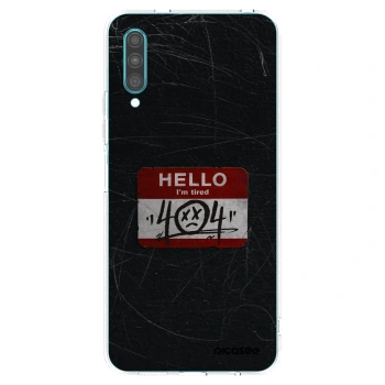 Picasee átlátszó szilikon tok az alábbi mobiltelefonokra Samsung Galaxy A30s A307F - HELLO 404