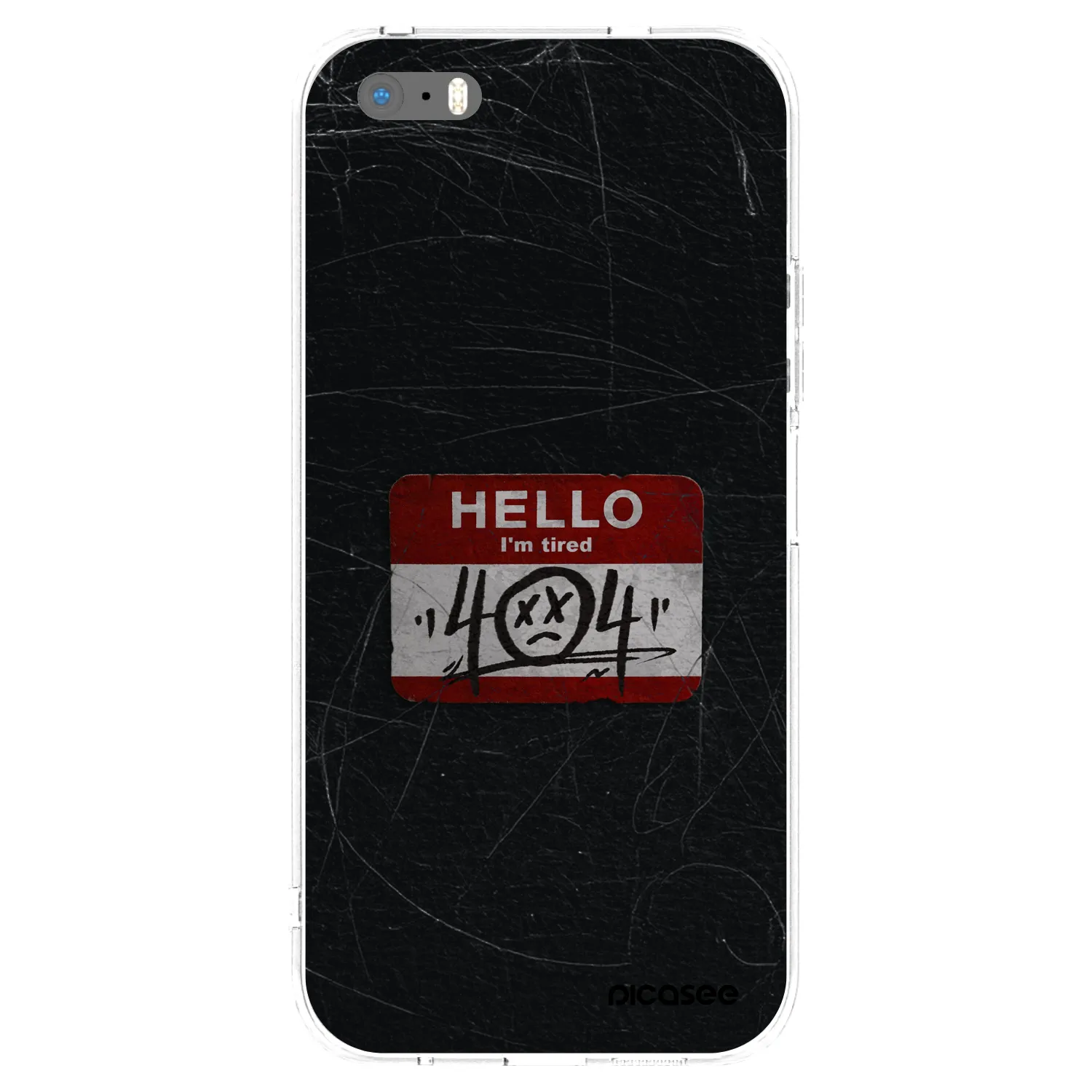 Picasee átlátszó szilikon tok az alábbi mobiltelefonokra Apple iPhone 5/5S/SE - HELLO 404