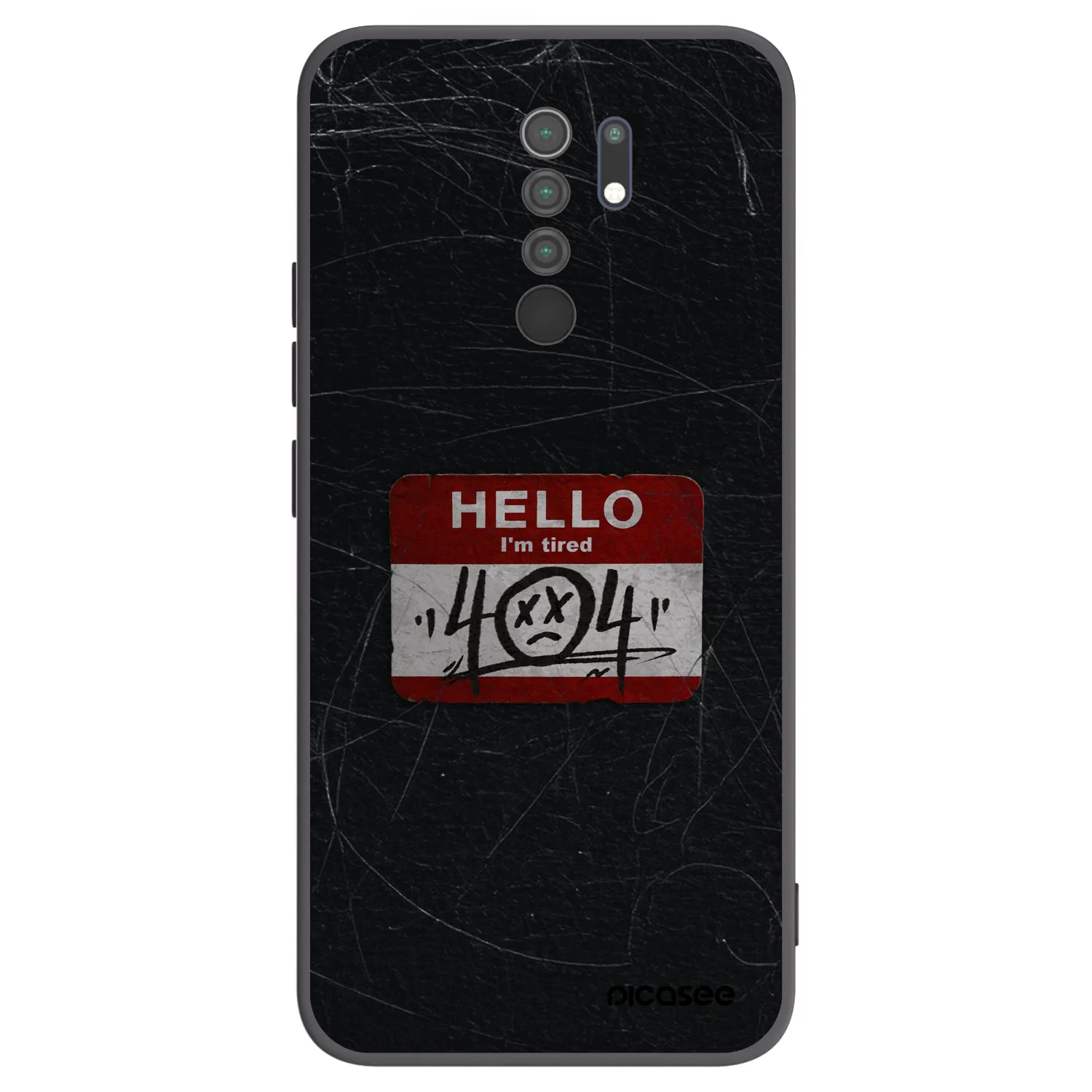 Picasee fekete szilikon tok az alábbi mobiltelefonokra Xiaomi Redmi 9 - HELLO 404