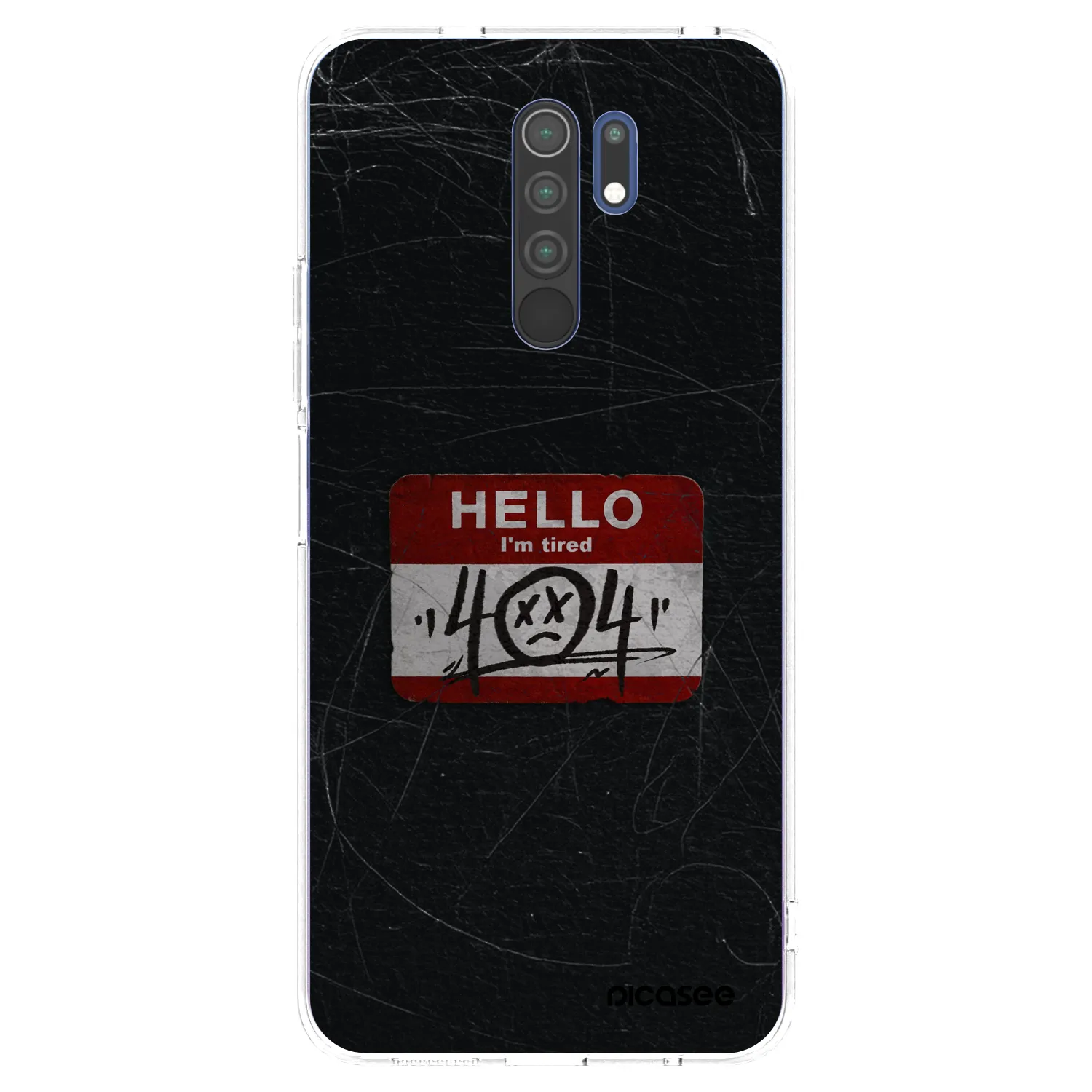 Picasee átlátszó szilikon tok az alábbi mobiltelefonokra Xiaomi Redmi 9 - HELLO 404