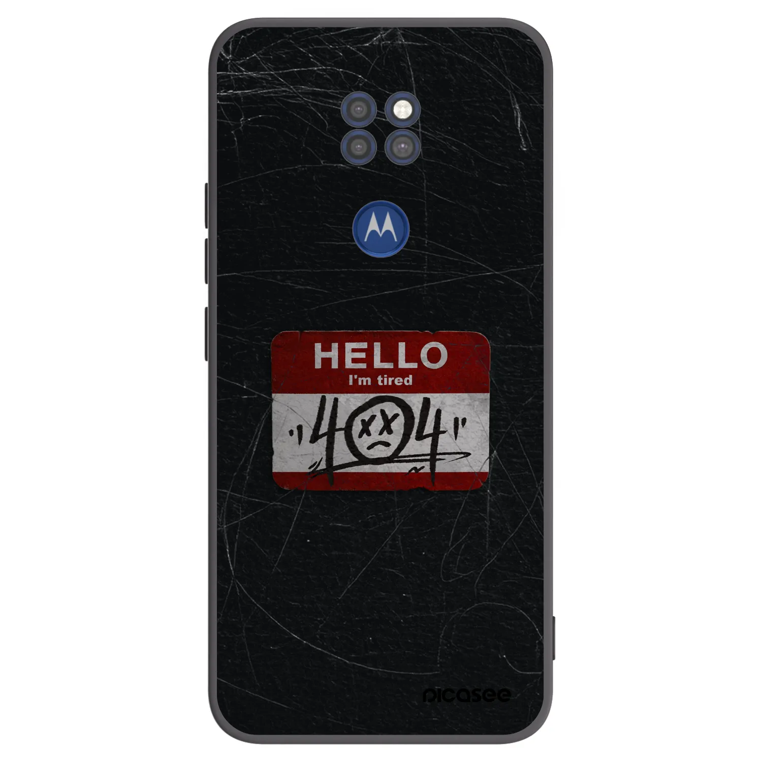 Picasee fekete szilikon tok az alábbi mobiltelefonokra Motorola Moto G9 Play - HELLO 404