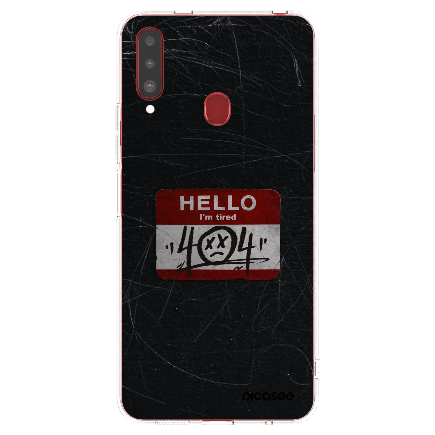 Picasee átlátszó szilikon tok az alábbi mobiltelefonokra Samsung Galaxy A20s - HELLO 404