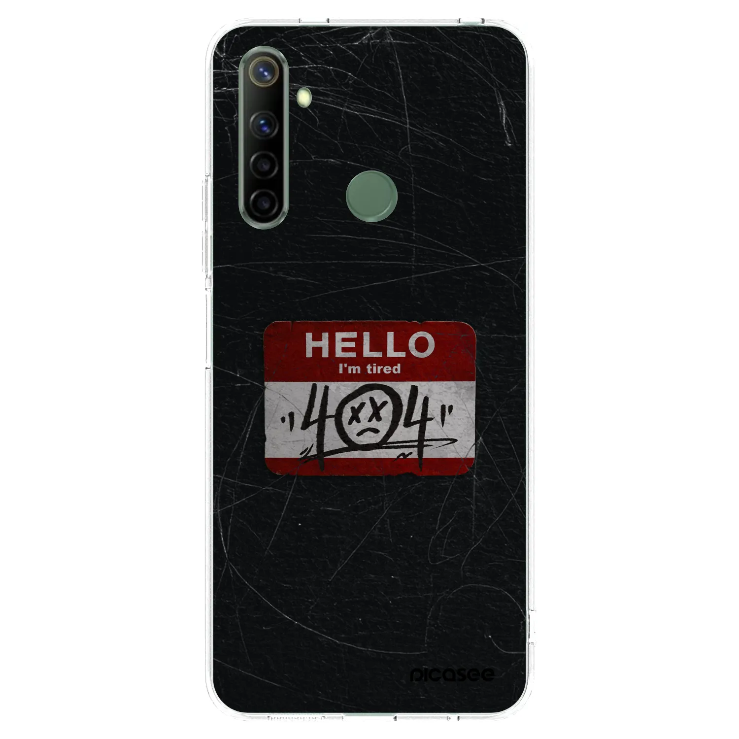 Picasee átlátszó szilikon tok az alábbi mobiltelefonokra Realme 6i - HELLO 404