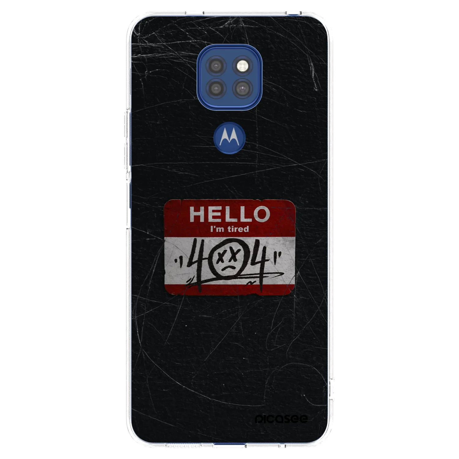 Picasee átlátszó szilikon tok az alábbi mobiltelefonokra Motorola Moto G9 Play - HELLO 404