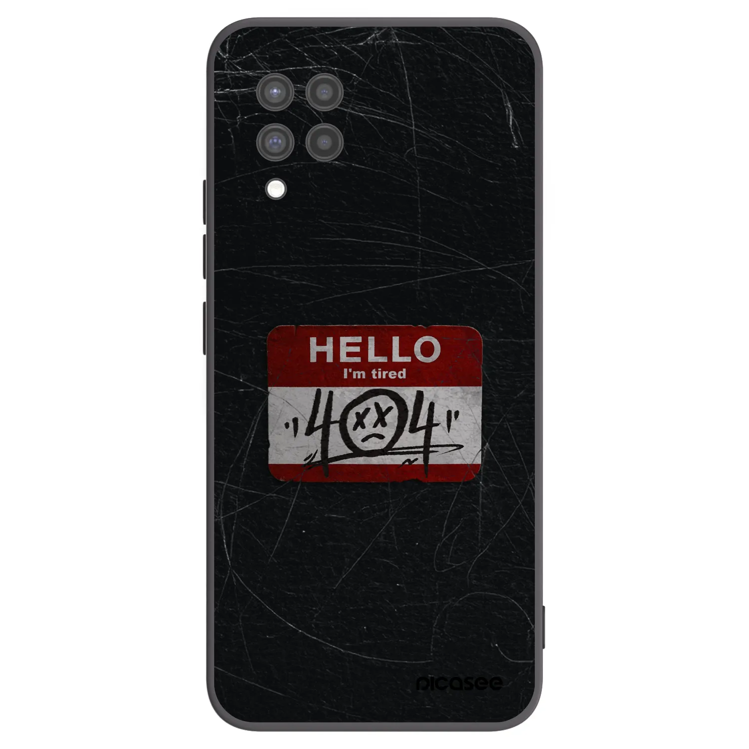 Picasee fekete szilikon tok az alábbi mobiltelefonokra Samsung Galaxy A42 A426B - HELLO 404
